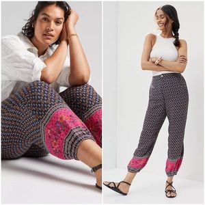 NWT ANTHROPOLOGIE SMOCKED BALLOON LEG PANTS